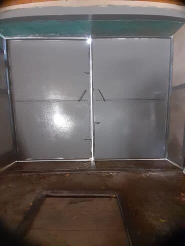 demir turbalar: Dəmir Qaraj darvazası, Yana açılan, Mexaniki, rəng - Boz — 2