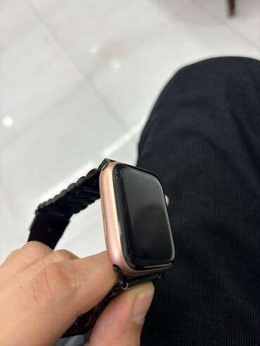 apple watch ultra super copy: Ağıllı saat – kvadrat ekranlı, qara metal qolbağlı model — 1