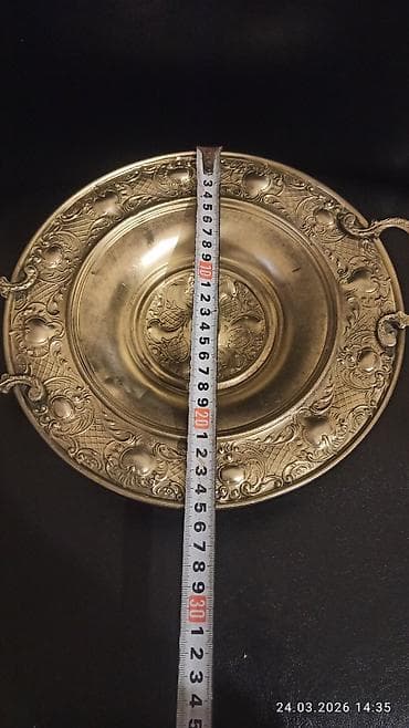 kas: Məhsul: Mis qab – kolleksiya üçün köhnə tipli metal qazan/kasa 1910 — 8