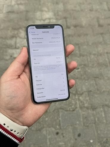 apple telefon: IPhone X, 256 GB, Ağ, Face ID — 2