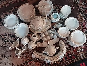 sidir tozu harda satilir: Nahar dəsti, rəng - Ağ, Farfor — 5