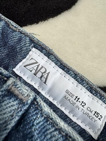 klassik şalvar: Uşaq qız üçün 2 ədəd cins şalvar dəsti - Marka/model: - Zara — 3