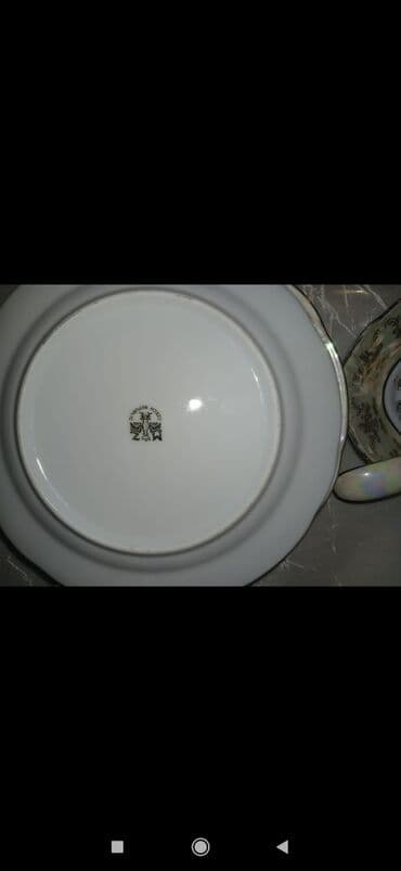 вазы из цветного стекла: Обеденный набор, цвет - Белый, Фарфор, Чехия — 2