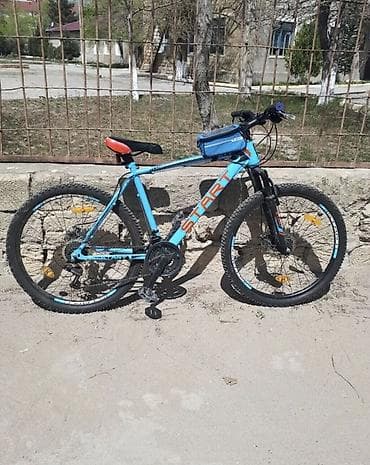 Электровелосипеды: START brendi dağ velosipedi - Rəng: açıq mavi, narıncı loqo vurğuları — 1