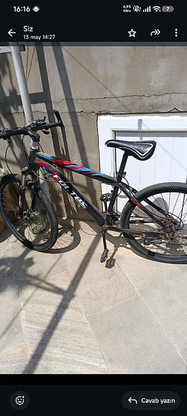 Kolss Troi Sport dağ velosipedi - Çərçivə: yüngül lehimli, qara rəng