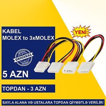 kompüter alisi: Kabellər "MOLEX/SATA to SATA/MOLEX Original" SAYLA ALANA VƏ USTALARA — 3