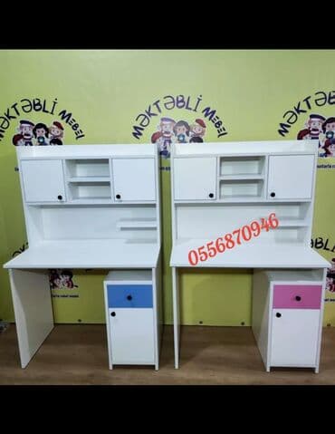 школьные парты и стулья: Oğlan və qız üçün, Yeni, Siyirməli, Yazı masası, Stulsuz — 5