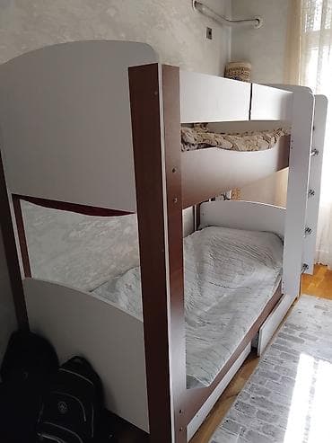 tekli carpayi: İki mərtəbəli uşaq/yataq otağı çarpayısı - Material: MDF/LDSP — 5