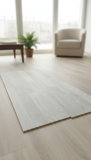 pol parket qiymetleri: Açıq palıd rəngində döşəmə laminatı paneli - Material: laminat taxta — 1