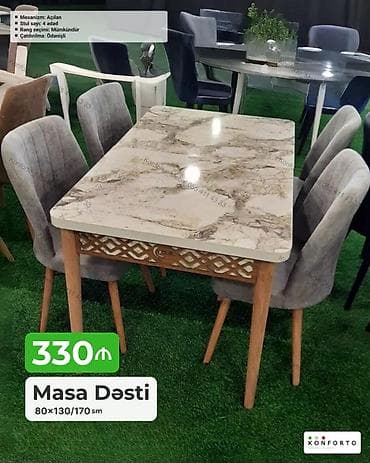 kohnə stul: Masa Dəsti – açılan mexanizmli Ölçü: 80×130/170 sm Komplekt: - 1 ədəd — 1