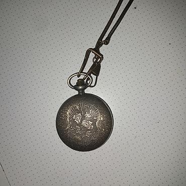 burunc: Klassik cib saatı – zəncirli, qapaqlı model - Rəng/üslub: antik — 2