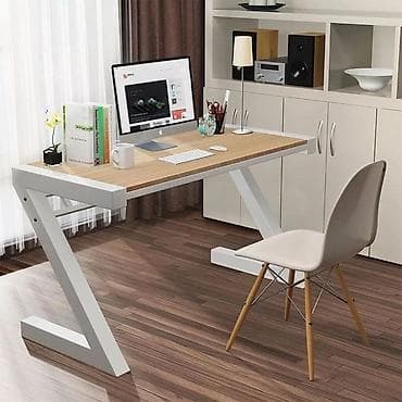 loft masa: Düz masa, Polkalı, Siyirməsiz, Metal — 2