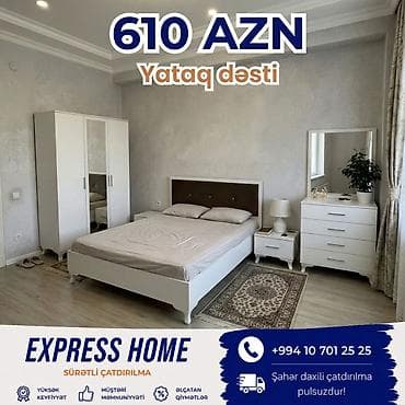 İkinəfərlik çarpayı, Dolab, Termo, 2 tumba, Azərbaycan, Yeni