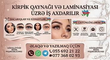 ​✨ GÖZƏL VƏ BAXIMLI KİRPİKLƏR ÜÇÜN PEŞƏKAR XİDMƏT! ✨ ​Sizi keyfiyyətli
