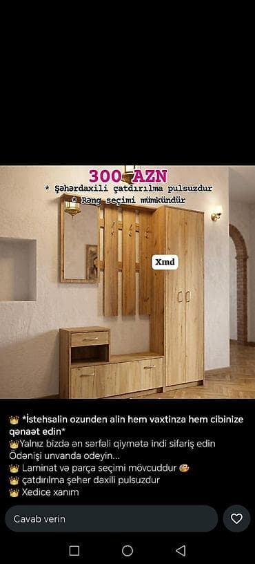 güzgülü dolab: Dəhliz üçün müasir mebel dəstləri Model variantları və ölçülər: - — 5