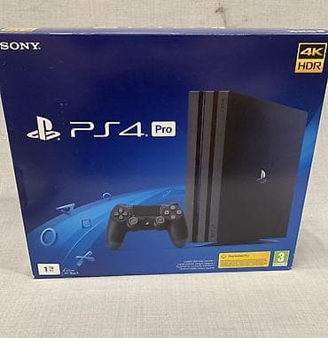 Sony Playstation 4 pro 1TB Qutusu var, 2 dualshok original, 2 şarj — 4