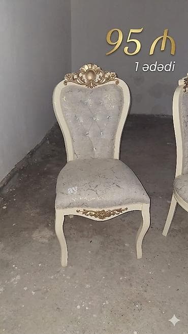 parca stul: Qonaq otağı üçün, Yeni, Açılmayan, Dördbucaq masa, 6 stul — 4