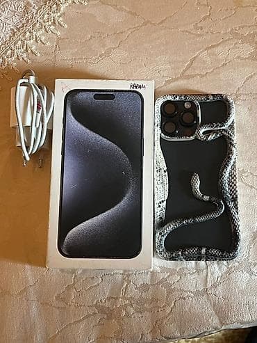 en ucuz ipad pro: IPhone 15 Pro, 256 GB, Black Titanium, Zəmanət, Simsiz şarj, Face ID — 6