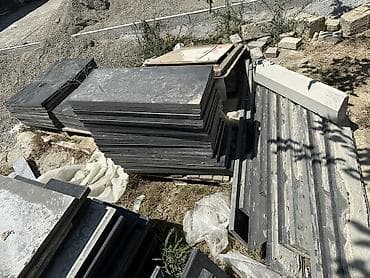 cilalama: Mərmər qara (təbii qranit/başdaşı materialı) plitələri və profilli — 2