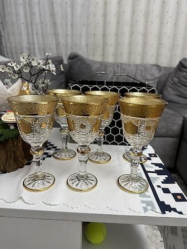 plasmas qab: Qədəhlər, rəng - Qızılı, Şüşə, 6 ədədli dəst — 4