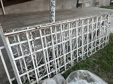 Ağ rəngdə dekorativ dəmir barmaqlıq panelləri - Material: qalın — 6