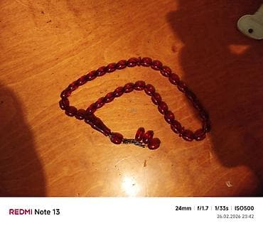 Zərgərlik əşyaları: Qırmızı rəngli təsbeh.Türkiyeden alınıb.esebleri sakitleşdirir sesi — 3