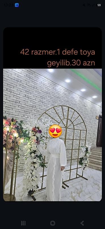 Ağ rəngli, uzun ziyafət/gecə geyimi - Bədənə oturan bel kəməri lalafo.az -da Ağ rəngli, uzun ziyafət/gecə geyimi - Bədənə oturan bel kəməri
