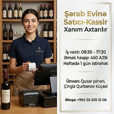 evdə online iş: Kassir tələb olunur, Yalnız qadınlar üçün, İstənilən yaş, 1 ildən az təcrübə, Aylıq ödəniş — 1