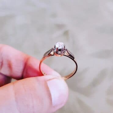 tək qaş: Nişan, Üzük, Çəhrayı qızıl, 583 Əyar — 4