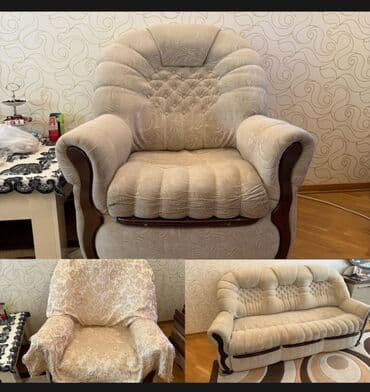 Rəflər: İşlənmiş, Divan, 2 kreslo, Bazalı, Açılan — 1