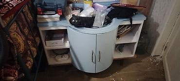 hamam ucun şkaflar: Vanna otağı üçün lavabo dolabı - Dizayn: Yarım dairəvi ön hissə ilə — 1