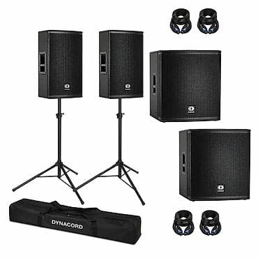 səs guclendirici: Dynacord səs gücləndirmə sistemi – tam dəst - 2 ədəd aktiv üst — 1