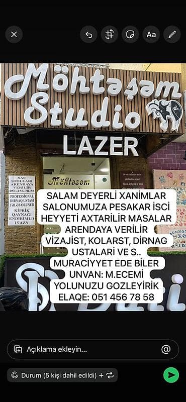 salon isi: Vizajist tələb olunur, Faiz — 1
