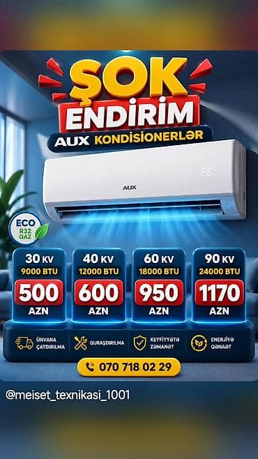 Elektronika: Kondisaner anbardan satiş.30-35kv -480 azn.Qimləetlər aşagina — 2