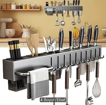 demir metal: Mətbəx üçün divara quraşdırılan çoxfunksiyalı təşkilatçı rəf - — 3