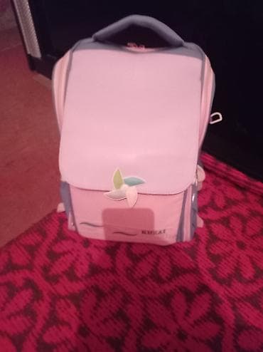 Uşaq üçün məktəb çantası - Rəng: açıq çəhrayı və mavi kombinasiya -