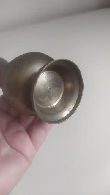 ваза напольная стеклянная высокая без узора: Старинная ваза (латунь)Ручная работа — 3