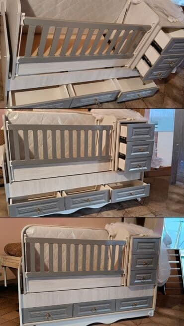 Oğlan və qız üçün, Dördbucaq, Beşik, Matras ilə, Yellənmə mexanizmsiz