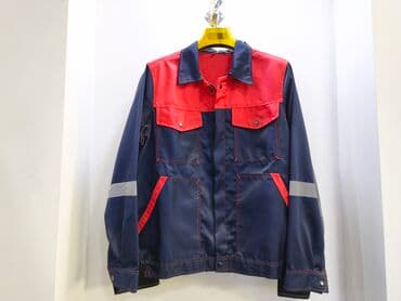 iş formasi: Peşəkar işçi gödəkcəsi - Rəng: tünd göy və qırmızı kontrast dizayn - — 1