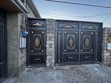 kombi demir dokum: Yeni Dəmir Həyət darvazası, Yana açılan, 3 m, Mexaniki, Qapı ilə, Kredit yoxdur, Ödənişli quraşdırma, Ünvandan götürmə, Ödənişli çatdırılma, Rayonlara çatdırılma — 5
