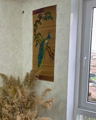 divar resimleri: Bambuk Divar Paneli Dekor – Əl İşi Rəsm Vyetnamdan alınıb. Uzunluğu — 2