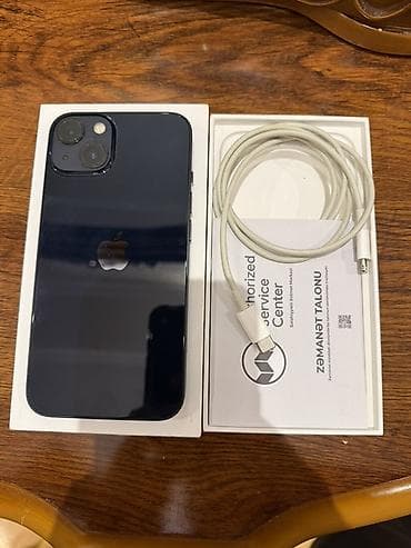 phone 8 plus: IPhone 13, 128 GB, Göy, Barmaq izi, Simsiz şarj, Face ID — 1