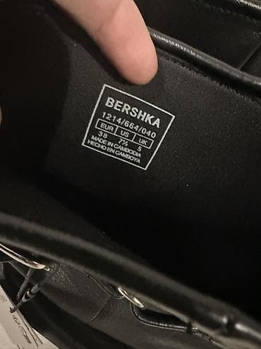 qadın çəkmələri: Uzunboğaz, Bershka, Ölçü: 38, rəng - Qara, Yeni — 3