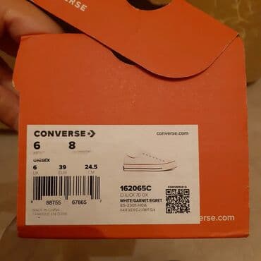 женские кеды converse chuck taylor: Размер: 39, цвет - Белый, Б/у — 6