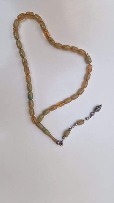 бусы из натурального камня: Oval formalı kəhrəba təsbeh. Yüksək keyfiyyətli kəhrəbadan — 2