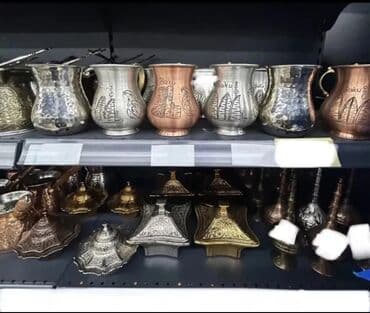 Qəhvə dəsti, rəng - Gümüşü, Metal