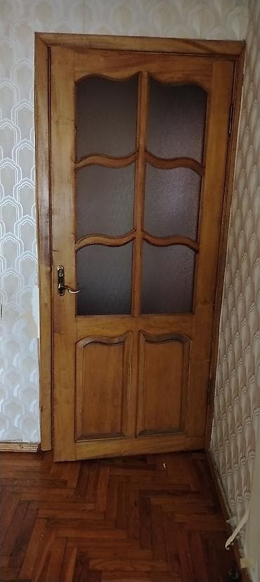 Taxta otaq qapıları dəsti - Material: tam taxta (ağac teksturası — 1