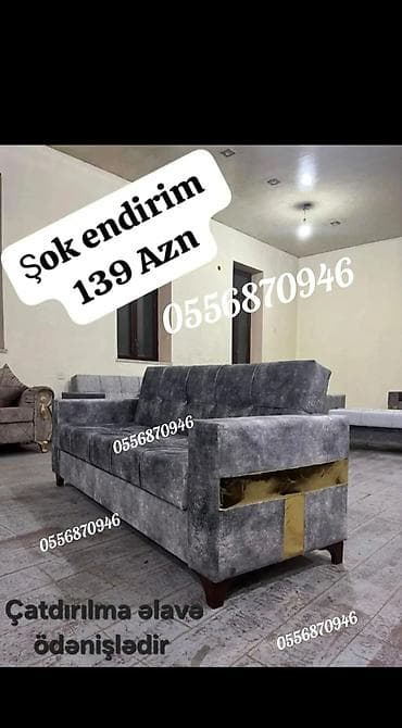 Divanlar: Divan, Yeni, Açılan, Bazalı, Vеlur parça, Ödənişli çatdırılma — 1