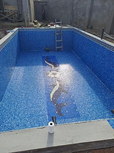 06 sekilleri cekmek: Xidmət: Hovuz üçün mozaika kafel dizaynı və döşəməsi Təsvir: - Şəxsi — 2