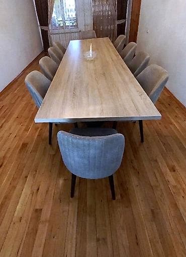 temiz taxta: Qonaq otağı üçün, İşlənmiş, Açılmayan, Dördbucaq masa — 2